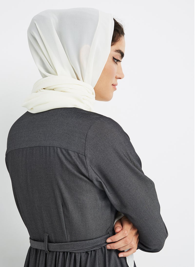 Seden - Chiffon Hijab Scarf Off White - Image 1