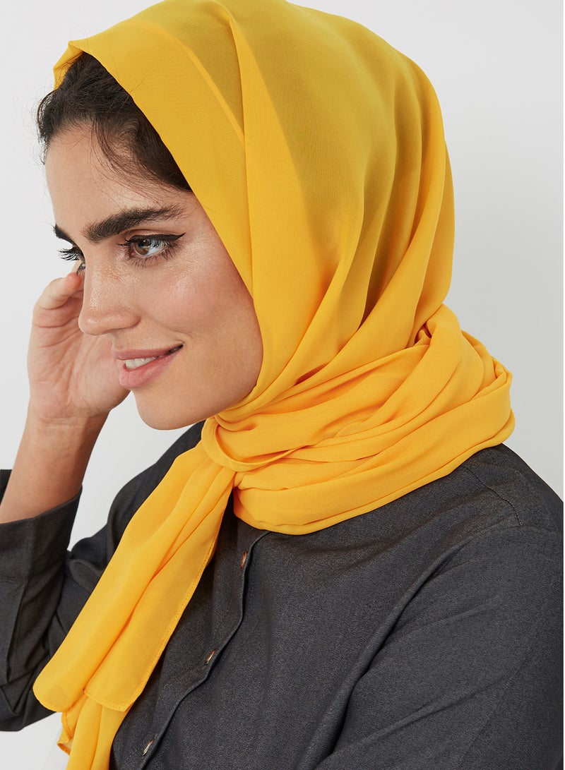Seden - Chiffon Hijab Scarf Mustard - Image 1