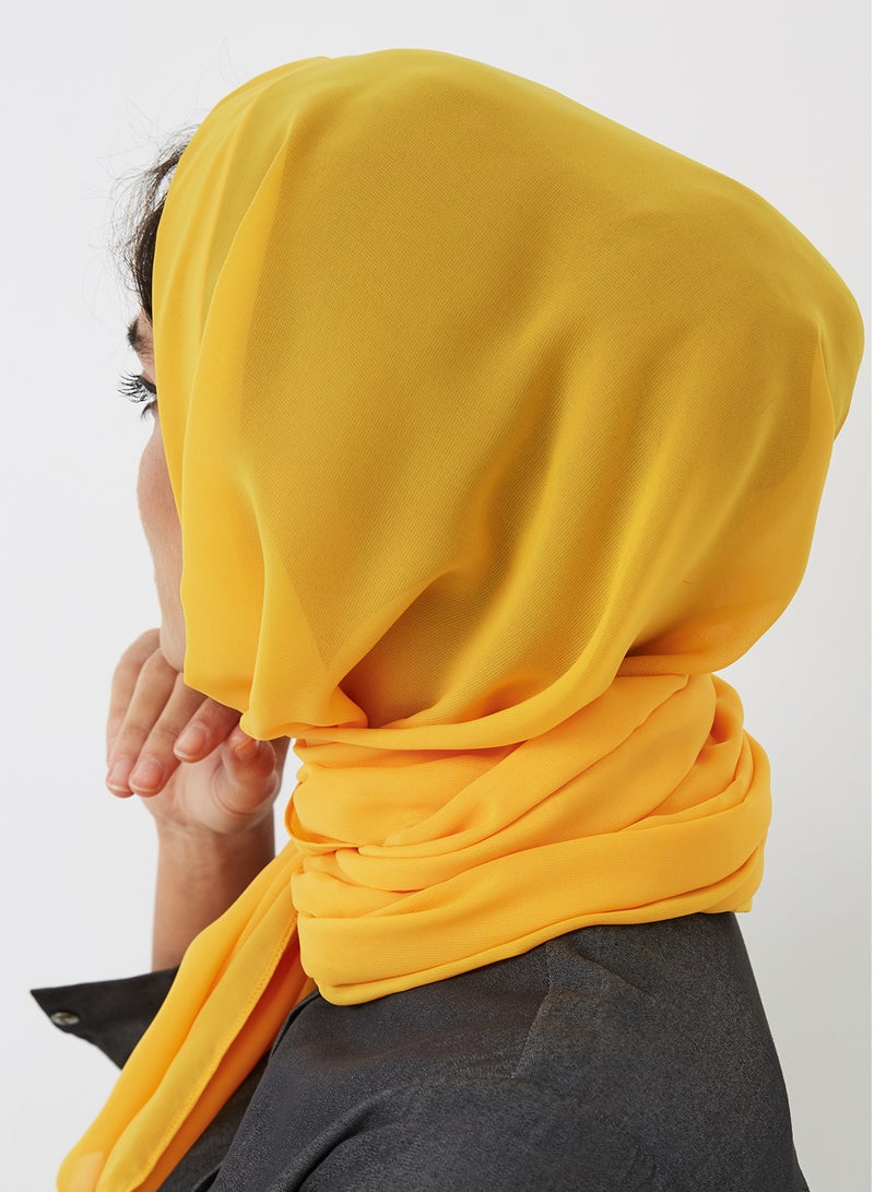Seden - Chiffon Hijab Scarf Mustard - Image 1