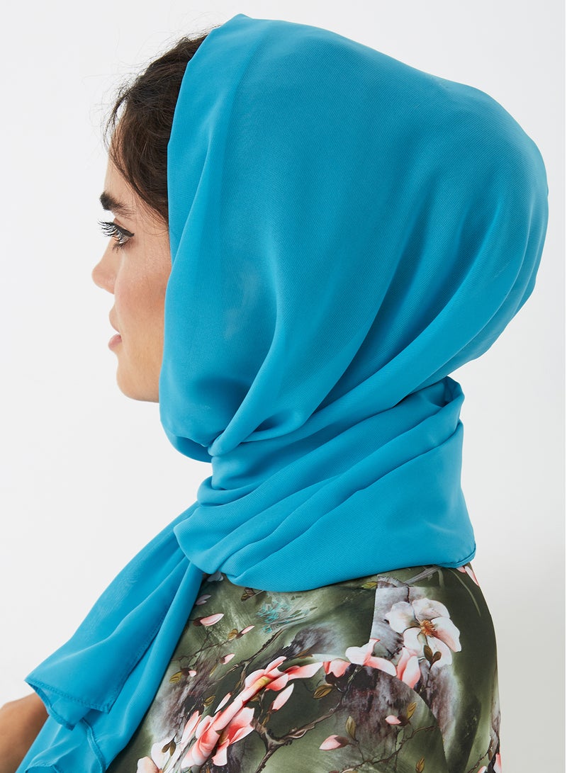 Seden - Chiffon Hijab Scarf Light Blue - Image 1