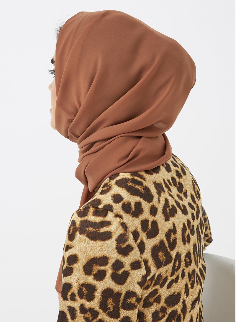 Seden Chiffon Hijab Scarf Caramel  - Image 3