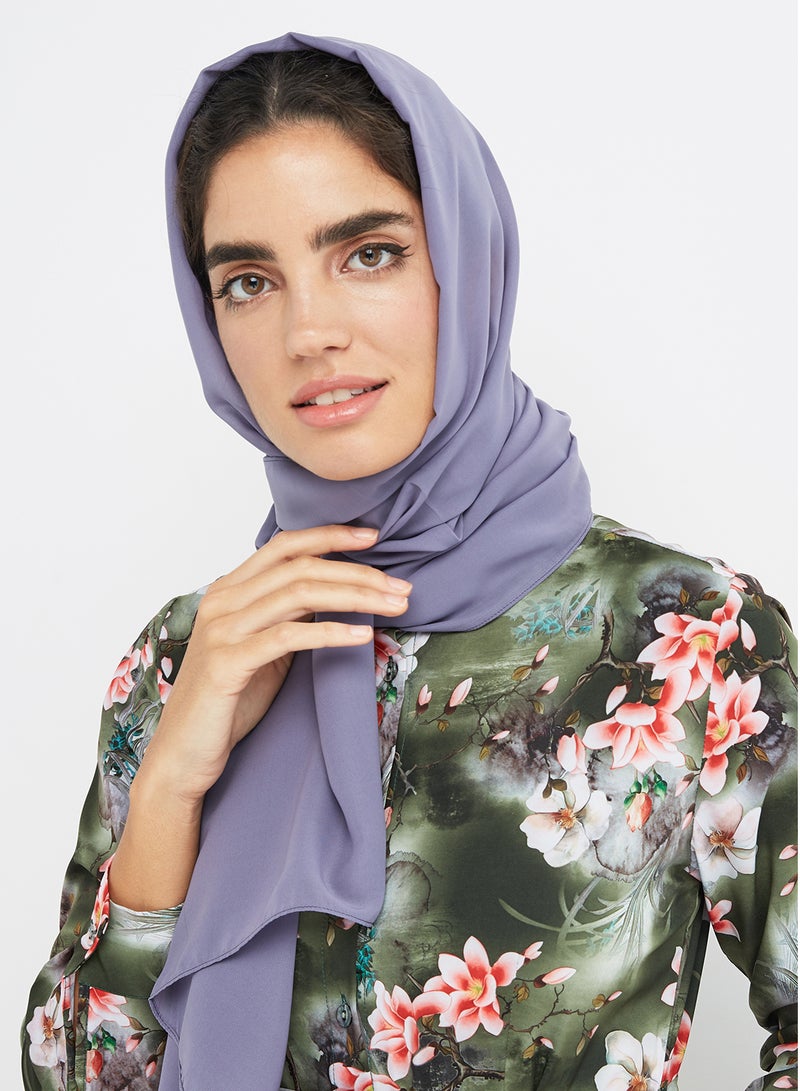 Seden - Chiffon Hijab Scarf Purple - Image 1