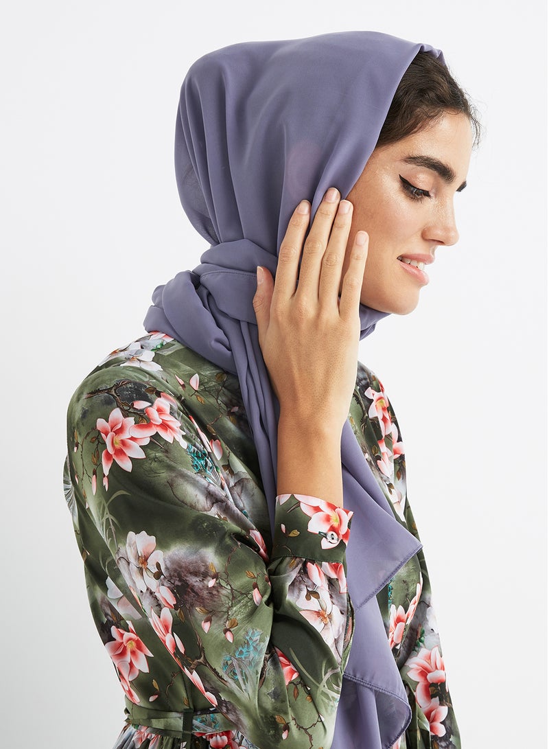 Seden - Chiffon Hijab Scarf Purple - Image 1