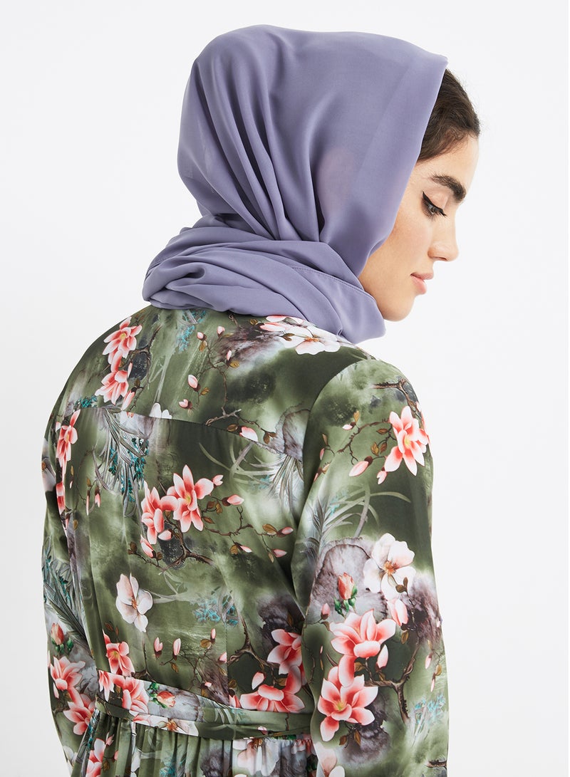 Seden - Chiffon Hijab Scarf Purple - Image 1