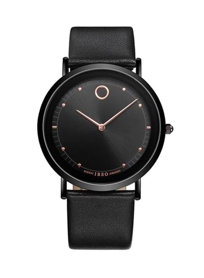 آي بي أس أو ساعة يد بعقارب وسوار من الجلد طراز 8160L unisex 