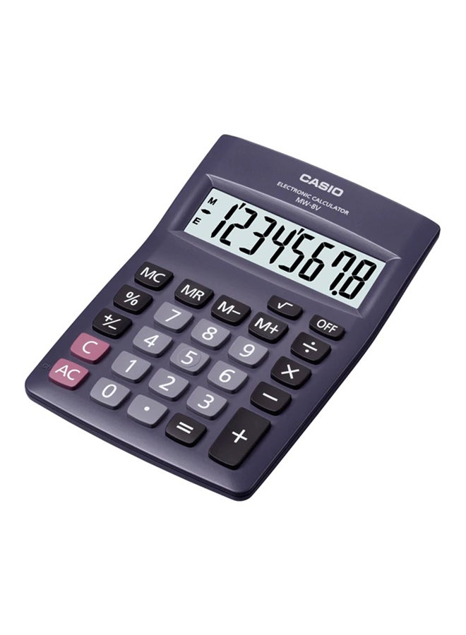 CASIO MW-8V-BK 8-Digit Electronic Calculator Grey 