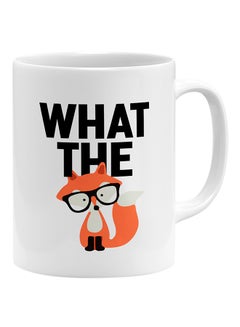 LOUD UNIVERSE What The Fox Nerdy Friend Coffee Mug White 11x14cm  - Image 1