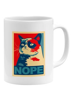 LOUD UNIVERSE Classic Grumpy Cat Nope Coffee Mug White 11x14cm  - Image 1