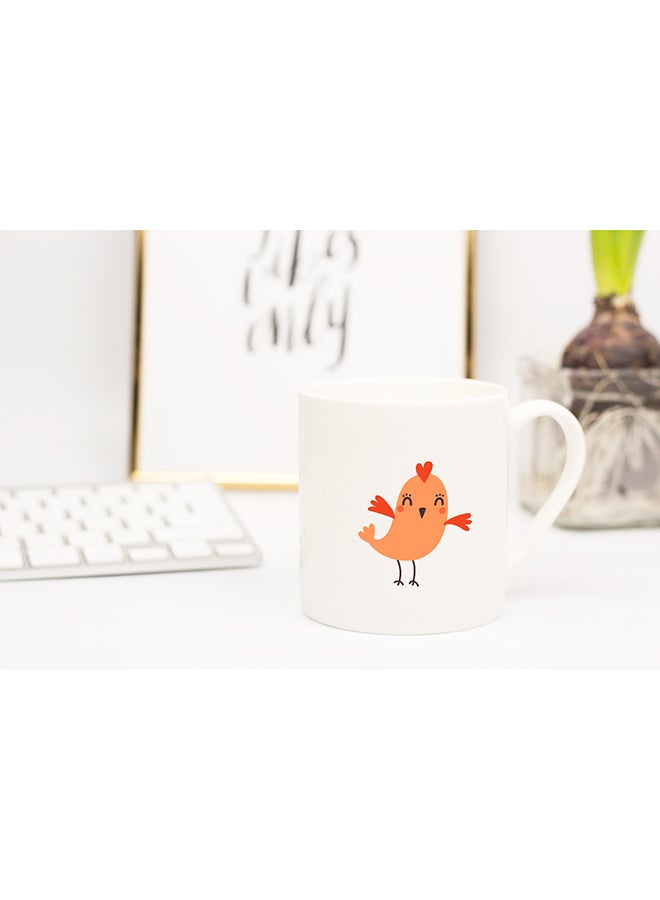 LOUD UNIVERSE Animal Cartoon Danicing Chicken Coffee Mug White 11x14cm  - Image 2