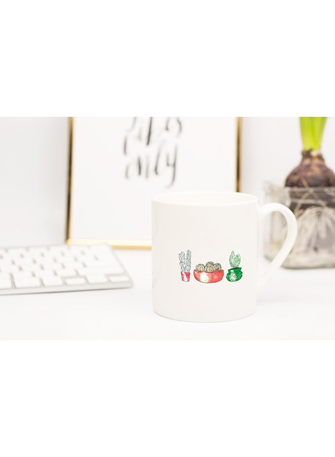 LOUD UNIVERSE Cactus Plant Theme Coffee Mug White 11x14cm  - Image 2