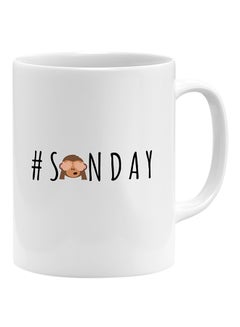 Hashtag Sunday Monkey Coffee Mug White 11x14cm