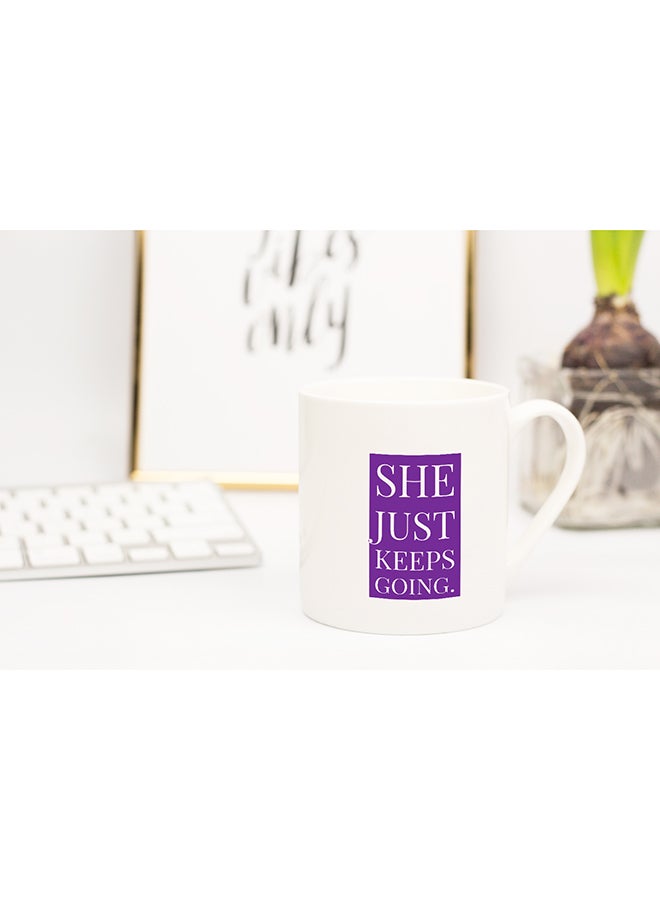 LOUD UNIVERSE She Just Keeps Going Coffee Mug White 11x14cm  - Image 2