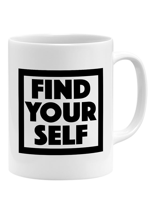 LOUD UNIVERSE Find Your Self Coffee Mug White 11x14cm  - Image 1