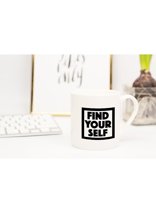 LOUD UNIVERSE Find Your Self Coffee Mug White 11x14cm  - Image 2