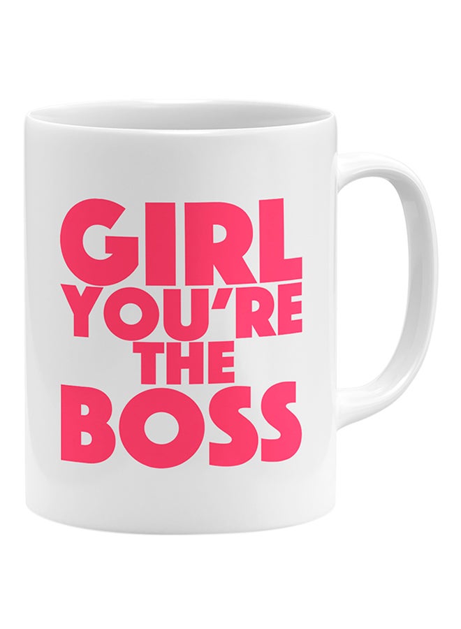 LOUD UNIVERSE - Girl You Are The Boss Coffee Mug White 11x14cm - Image 1