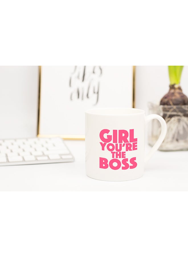 LOUD UNIVERSE - Girl You Are The Boss Coffee Mug White 11x14cm - Image 1