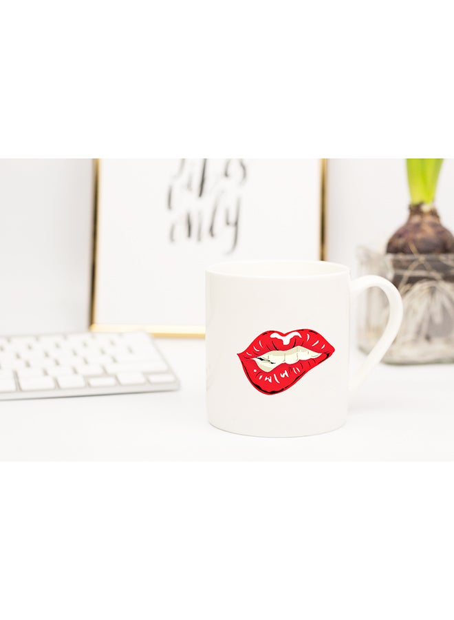 LOUD UNIVERSE Lip Bite Coffee Mug White 11x14cm  - Image 2