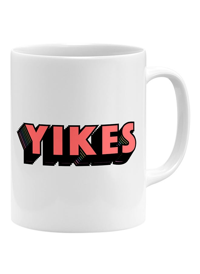 LOUD UNIVERSE Yikes Coffee Mug White 11x14cm  - Image 1