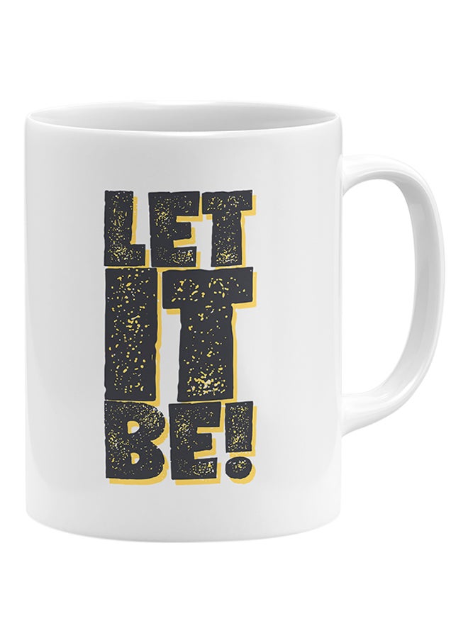 LOUD UNIVERSE Let It Be Coffee Mug White 11x14cm  - Image 1