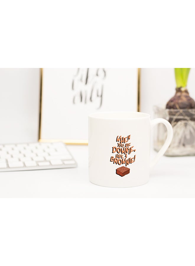 LOUD UNIVERSE When You Are Downie Have A Brownie Coffee Mug White 11x14cm  - Image 2