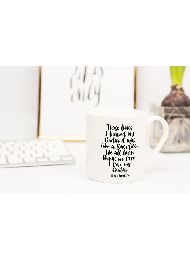 LOUD UNIVERSE Those Times I Burend My Guitar It Was Like A Sacrifice We All Burn Things We Love I Love My Guitar Coffee Mug White  - Image 2