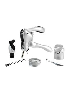 6-Piece Wine Tool Kit Silver/Black