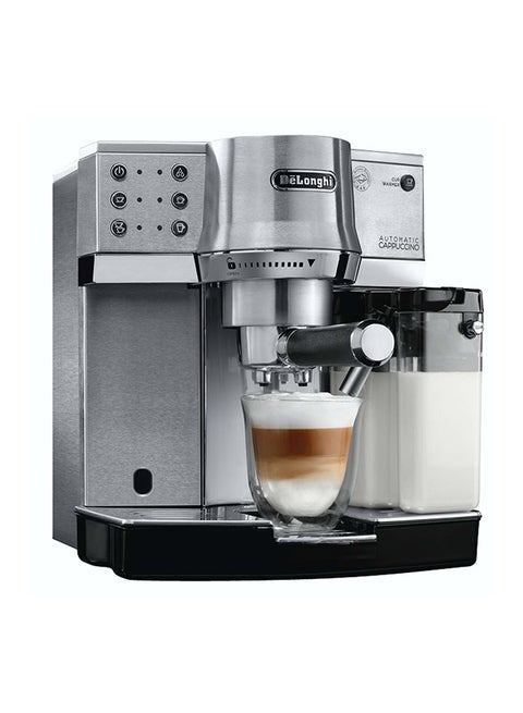 ماكينة قهوة الإسبريسو بمضخة بقدرة 1450 وات 1.0 L 1450.0 W EC850M فضي