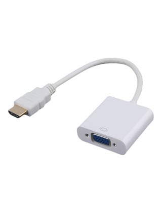 HDMI To VGA Video Converter Adapter With AUX Cord White - v1541421058/N12411817A_1