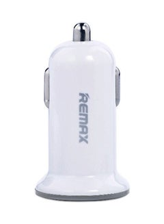 REMAX Dual Port USB Car Charger White 
