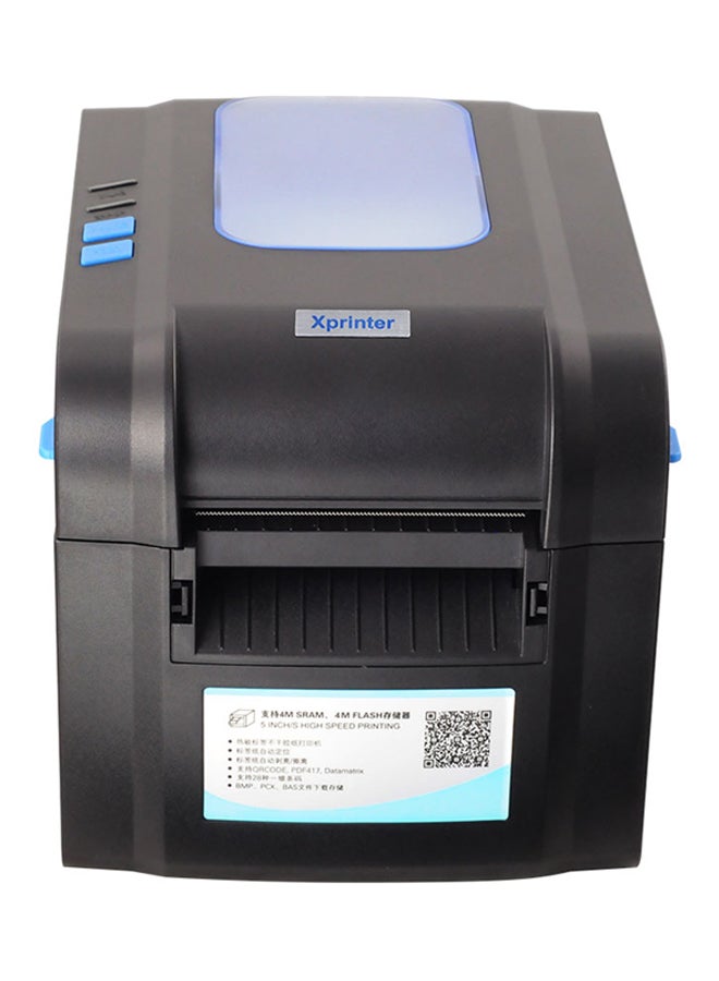 Xprinter - 370Bm Thermal Barcode Printer Black/Blue - Image 1