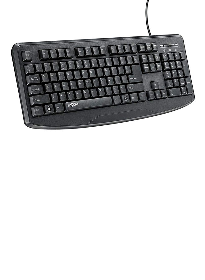 Rapoo NK2500 USB Keyboard - Arabic/English Black - Image 2