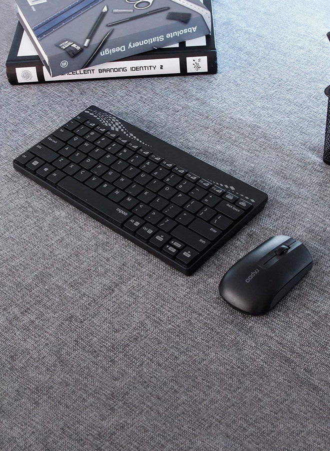 Rapoo Wireless English/Arabic Keyboard and Mouse Combo Black  - Image 4