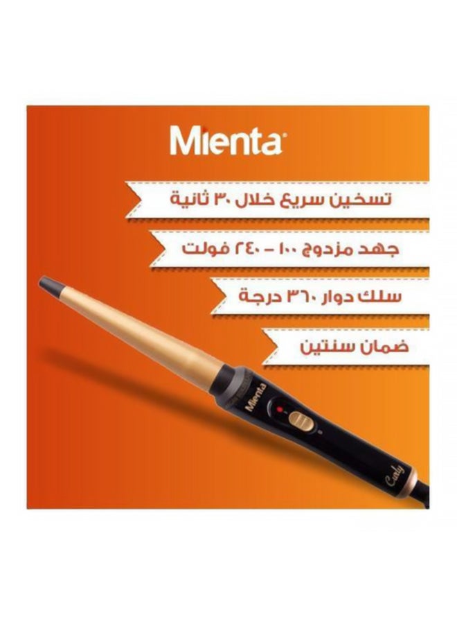 Mienta - Curly Hair Curler Black/Gold - Image 1