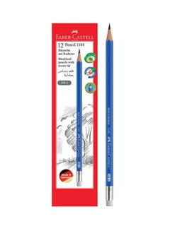 12-Piece HB2 Pencil With Eraser Tip Blue