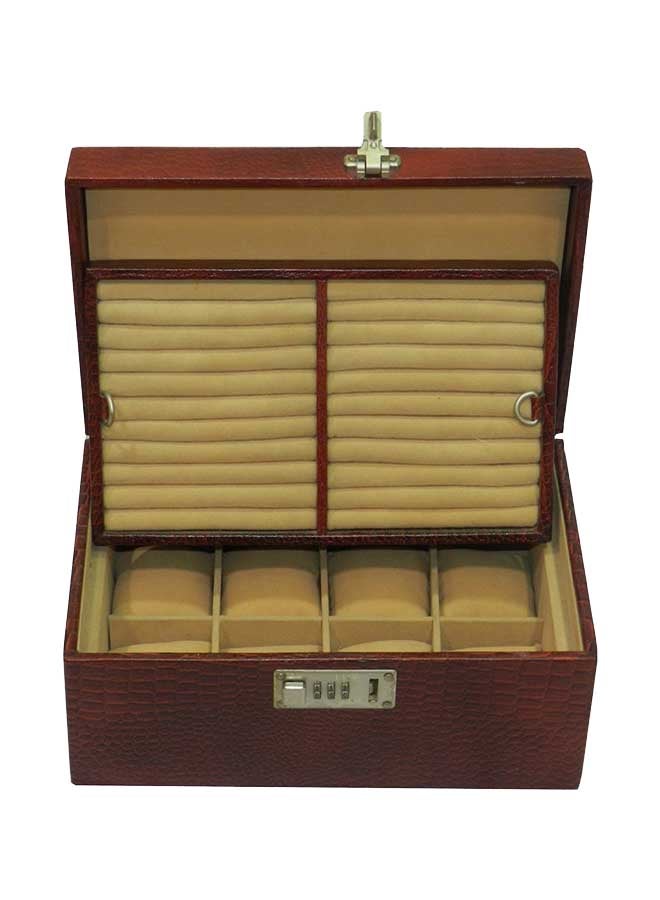 LAVERI LEATHER unisex Leather Watch Box With Ring Holder - Image 5