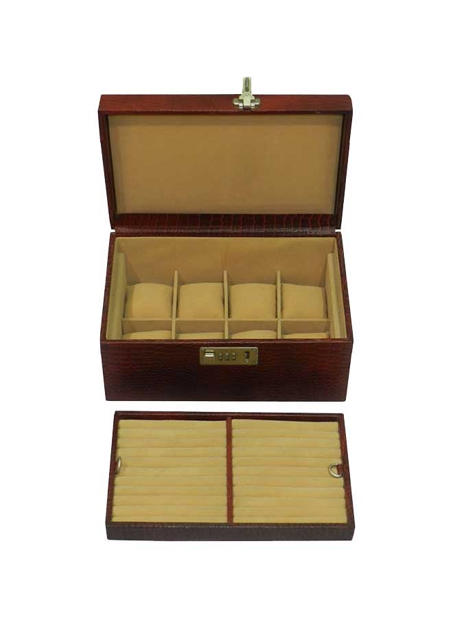 LAVERI LEATHER unisex Leather Watch Box With Ring Holder - Image 3