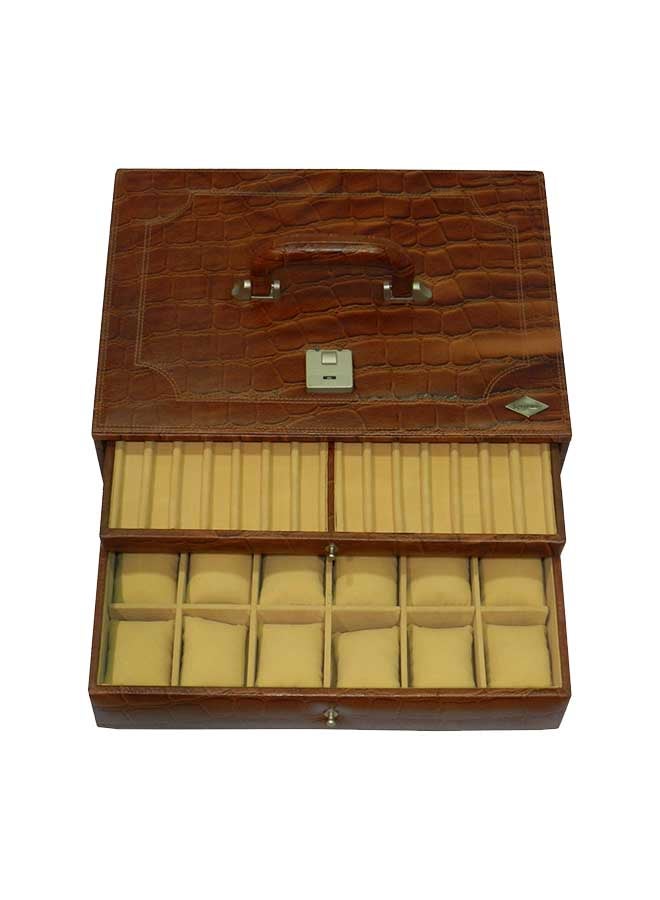 LAVERI LEATHER - unisex Watch Box With Pen And Ring Holder - Image 1