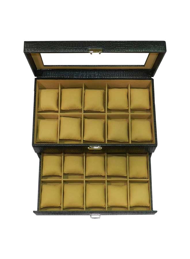 LAVERI LEATHER unisex 20-Grid Designer Watch Box - Image 1