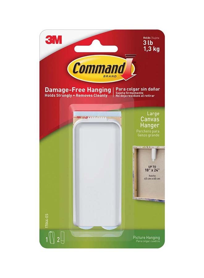 Command Canvas Picture Hanger With Two Strips White L  - Image 2