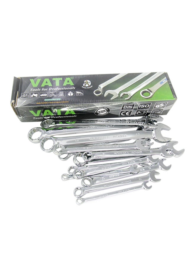 17-Pieceextra-Long Combination Spanner Set Silver
