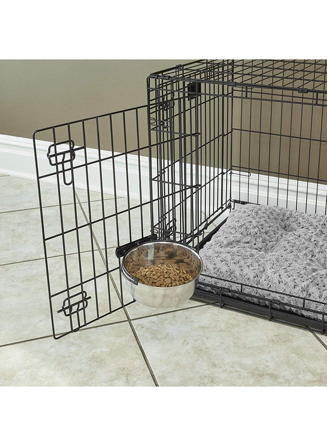 Midwest Snapy Fit Dog Bowl Silver/Black - Image 3