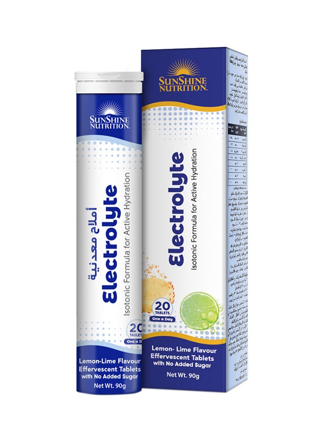 سنشاين نيوترشن أقراص إلكتروليت فوارة - بطعم الليمون - 20 قرص