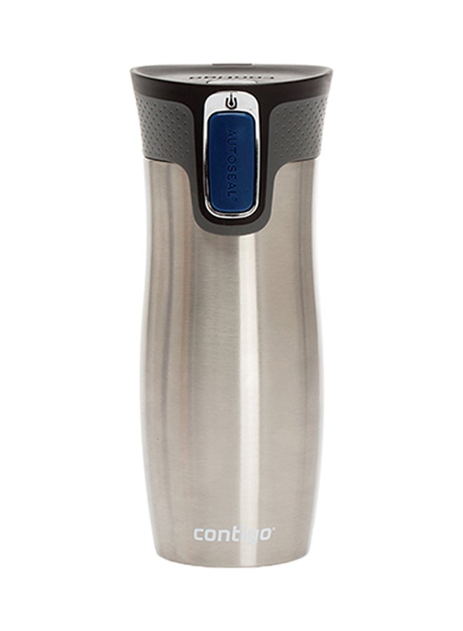 زجاجة من الستانلس ستيل مناسبة للسفر أسود/ فضي