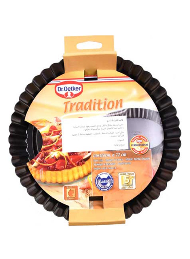 Dr.Oetker - Tart Tin Mould Pan Black 22cm - Image 1