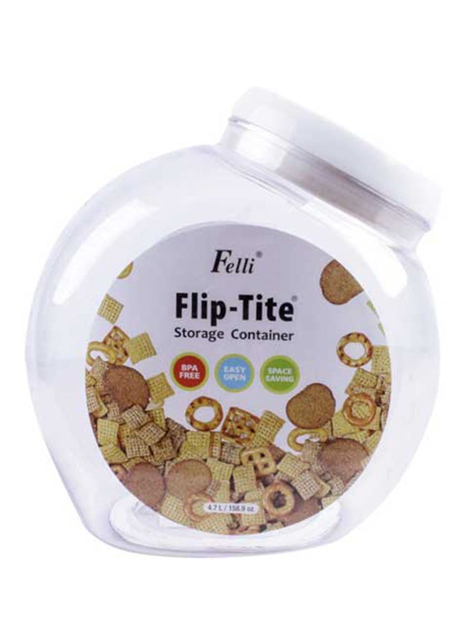 فيلي برطمان كوكيز بغطاء قلاب شفاف 23.6x14.5x24.7سم