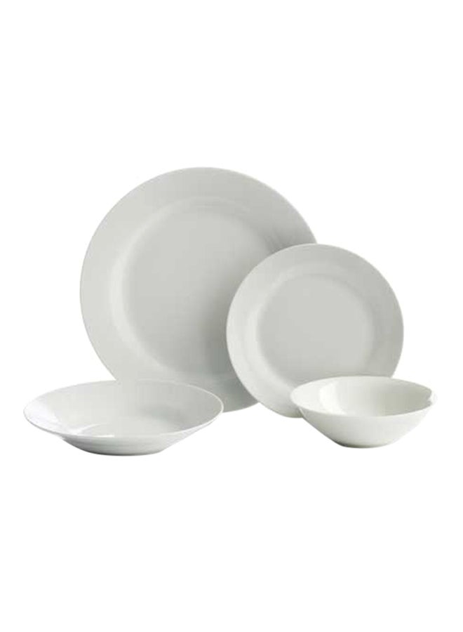 24-Piece Porcelain Dinner Set White 28x27.5x27.5cm 