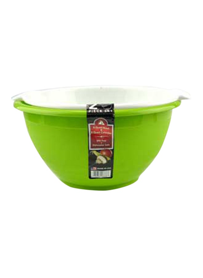 Arrow Colander And Strainer Bowl Set Green/White 9.983x31.8x29.9centimeter