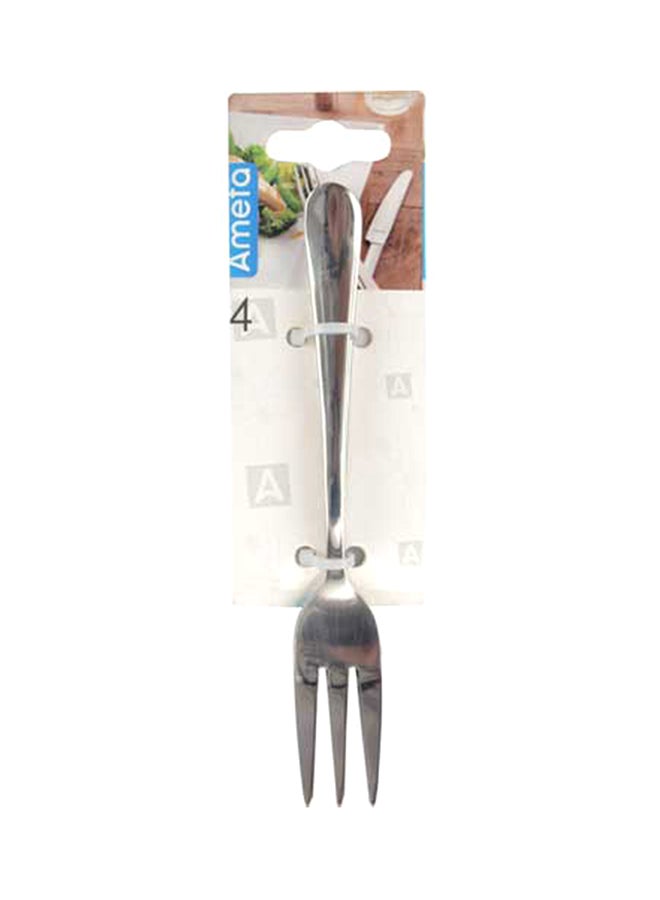 Amefa 4-Piece Cake Fork Set Silver 18.5x4.8x2cm