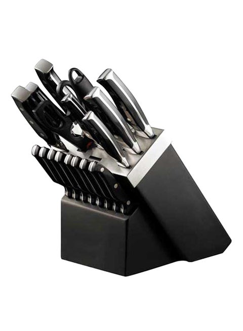 19-Piece Kitchen Knife Set Black/Silver 20.6x26.6x40.2centimeter