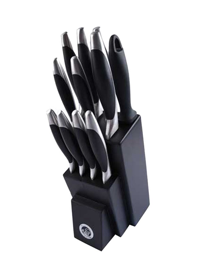 HATCHEN - 12-Piece Kitchen Knife Set Black/Silver 8inch - Image 1